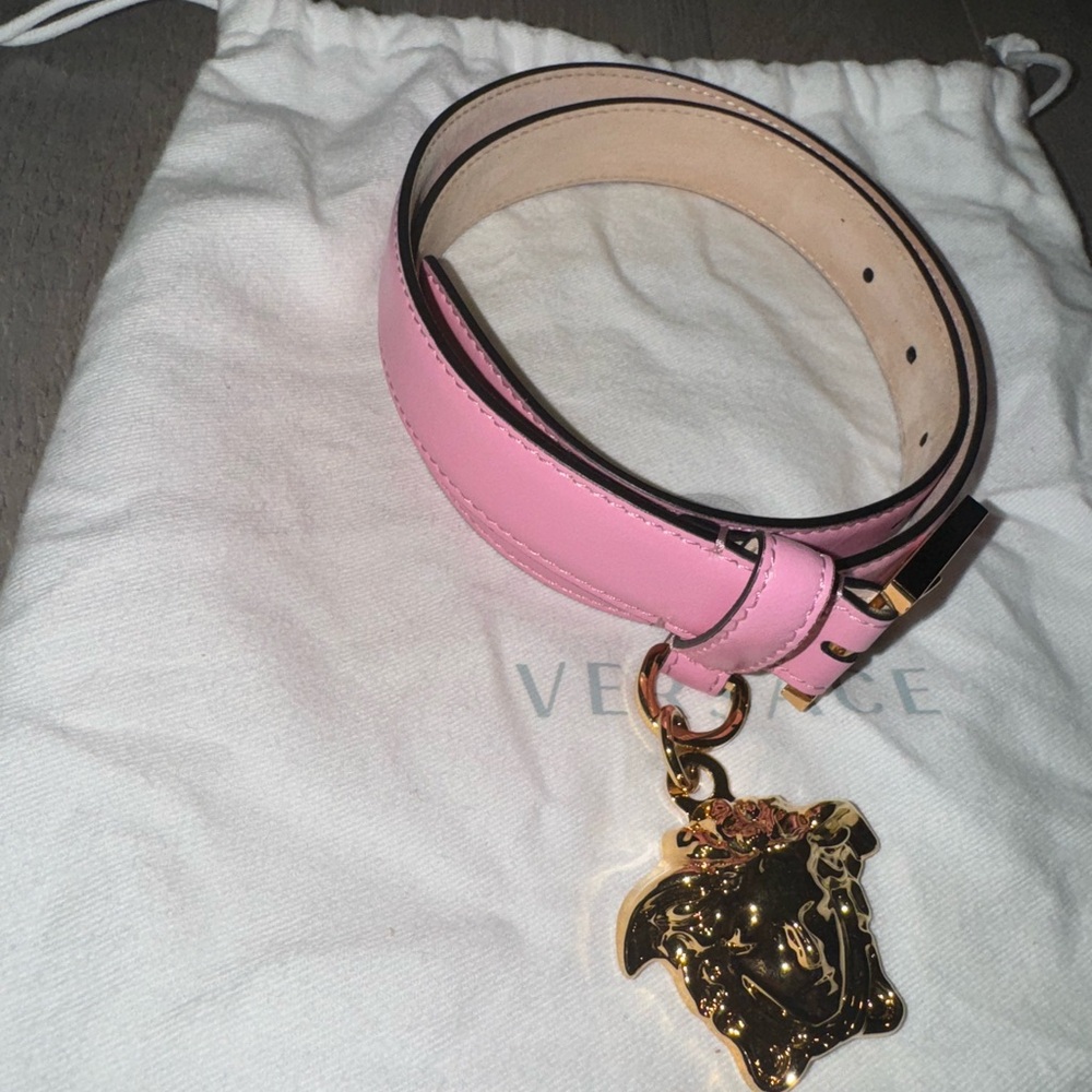 VERSACE Pink Belt (size 75cm- US waist 0-2) AUTHENTIC - Picture 2 of 10